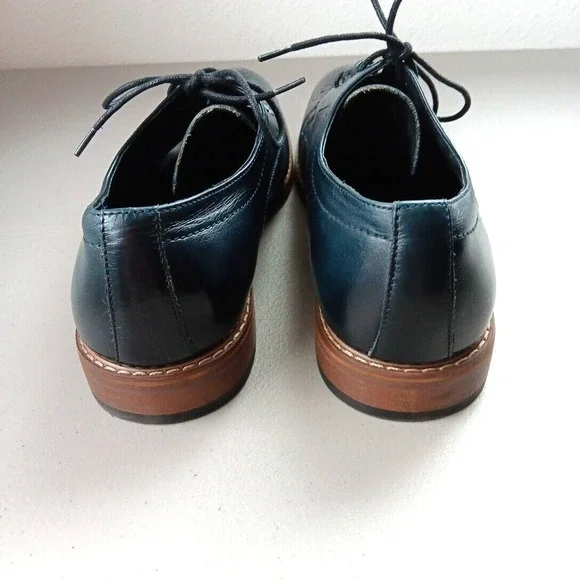 Stacy Adams‎ Mens Blue Leather Dress Shoes 9 M Brogue Lace  display picture 2